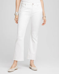 Petite No Stain Girlfriend Fray Hem Kick Flare Jeans ALABASTER - Chico's near me