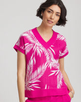 Zenergy® Tropical Gauze Top CRUSHED BERRIES - Chico's sale