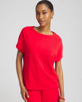 Zenergy® French Terry Pocket Shirt RED GLOW - Chico's near me