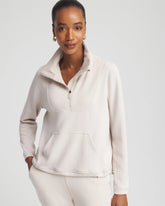 Zenergy® Ribbed Sweatshirt SMOKEY TAUPE - Chico's US