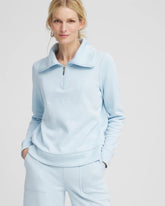 Zenergy® Beach Slub Half-Zip Pullover Top CRYSTAL SPRINGS - Chico's outlet