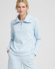 Zenergy® Beach Slub Half-Zip Pullover Top CRYSTAL SPRINGS - Chico's outlet