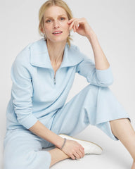 Zenergy® Beach Slub Half-Zip Pullover Top CRYSTAL SPRINGS - Chico's outlet