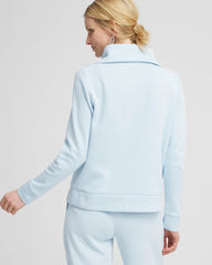 Zenergy® Beach Slub Half-Zip Pullover Top CRYSTAL SPRINGS - Chico's outlet