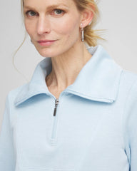 Zenergy® Beach Slub Half-Zip Pullover Top CRYSTAL SPRINGS - Chico's outlet