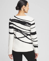 Zenergy® Luxe Jaquard Pullover BLACK - Chico's sale