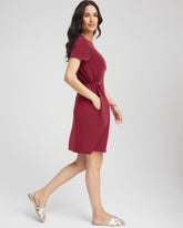 Zenergy® Bungee-Waist Dress RUSSET RED - Chico's online