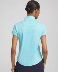 Zenergy® UPF Mockneck Short-Sleeve Top PARADISO BLUE - Chico's discount