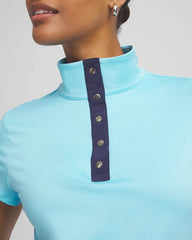 Zenergy® UPF Mockneck Short-Sleeve Top PARADISO BLUE - Chico's discount