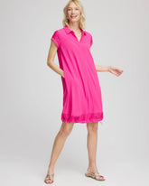 Zenergy® UPF Mesh-Trim Bungee Dress CRUSHED BERRIES - Chico's sale