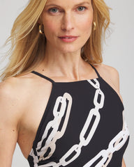 Gottex High Neck Halter Top Swimsuit BLACK/NATURAL CREAM - Chico's near me