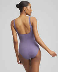 Gottex Sensual Simplicity Square Neck One Piece Swimsuit PURPLE - Chico's outlet