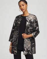 Travelers™ Collection Jacquard Floral Shine Jacket TRAVELERS BLACK - Chico's discount