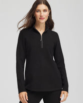 Zenergy® Luxe Half-Zip Pullover Top BLACK - Chico's outlet
