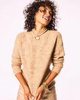 Jacquard Mockneck Pullover CHAMPAGNE FIZZ - Chico's online
