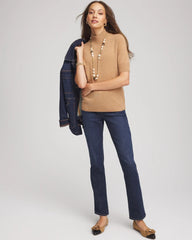 Cashmere Elbow-Sleeve Sweater CAMEL - Chico's online