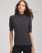 Cashmere Elbow-Sleeve Sweater DARK GREY - Chico's discount