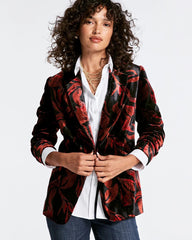 Velvet Printed Blazer BLACK - Chico's online