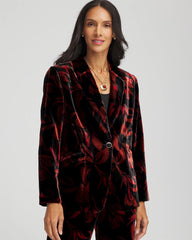 Velvet Printed Blazer BLACK - Chico's online