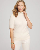Cashmere Pearl Mockneck Sweater CREAM - Chico's sale