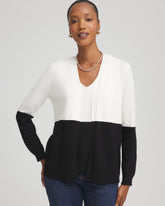Ella Colorblock Long-Sleeve Cardigan ECRU - Chico's near me