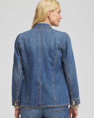 Pearl Brooch Denim Blazer KIRUNA INDIGO - Chico's for sale