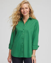 No Iron™ Stretch Shirt JARDIN GREEN - Chico's near me