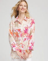 No Iron™ Tropical Floral Linen Shirt CRUSHED BERRIES - Chico's US