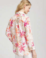 No Iron™ Tropical Floral Linen Shirt CRUSHED BERRIES - Chico's US