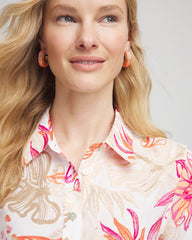 No Iron™ Tropical Floral Linen Shirt CRUSHED BERRIES - Chico's US