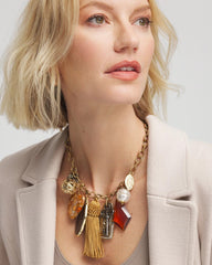 Charm & Stone Short Necklace WARM MULTI - Chico's outlet