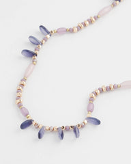 Purple Beaded Single Strand Necklace PURPLE - Chico's outlet