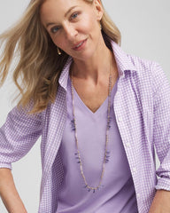 Purple Beaded Single Strand Necklace PURPLE - Chico's outlet