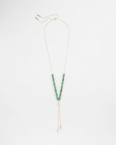 Convertible Beaded Lariat Y-Necklace GREEN - Chico's for sale