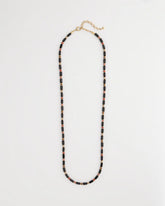 Art Deco Bar Bead Long Necklace BLACK/GOLD - Chico's for sale
