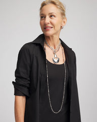 Silvertone Toggle Pendant Necklace SILVER - Chico's US