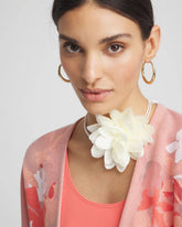 White Flower Tie Choker Necklace WHITE - Chico's near me