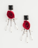 Red Rose Drop Earrings RED - Chico's sale