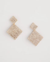 Curved Crystal Earrings GOLD - Chico's discount