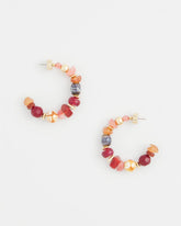 No Droop® Beaded Hoop Earrings RED - Chico's US