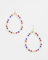 No Droop® Red White & Blue Earrings MULTI - Chico's online