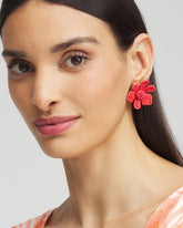 No Droop™ Coral Floral Stud Earrings CORAL - Chico's sale