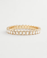 Gold Bezel Set Stretch Tennis Bracelet - Chico's outlet