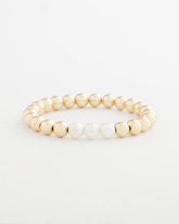 Goldtone Bead Stretch Bracelet PEARL - Chico's near me