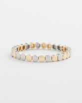 Silver & Gold Tone Round Stretch Bracelet MIXED METALS - Chico's discount
