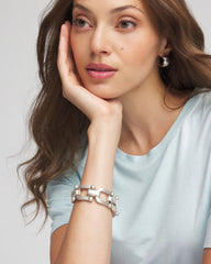 Silvertone Link Chain Bracelet SILVER - Chico's US