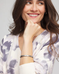 Hematite Rhinestone Tone Bangle HEMATITE - Chico's discount