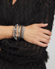Hematite Rhinestone Tone Bangle HEMATITE - Chico's discount