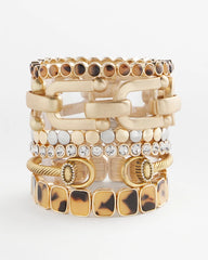 Tortoise Square Stretch Bracelet BROWN - Chico's sale