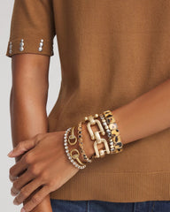 Tortoise Square Stretch Bracelet BROWN - Chico's sale